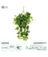 GloboStar® Artificial Garden IVY HANGING BRANCH 20253 Τεχνητό Διακοσμητικό Κρεμαστό Φυτό Κισσός Υ130cm